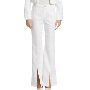 Cinq à Sept Ferna Braided High-Rise Stretch Flared Jeans Size L